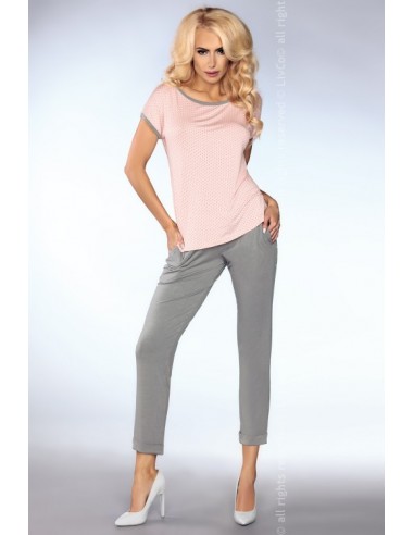Ženska pidžama Mimi 101 siva-roza (siva-roza)