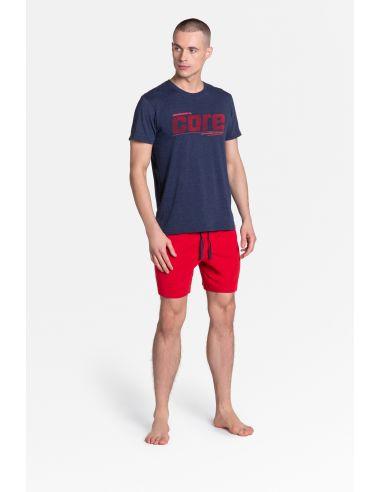 Muška pidžama Oxford 38285-59X crveno-plave