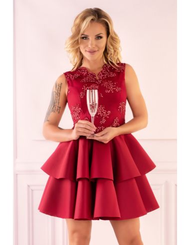 Ženska haljina Karieela Wine Red